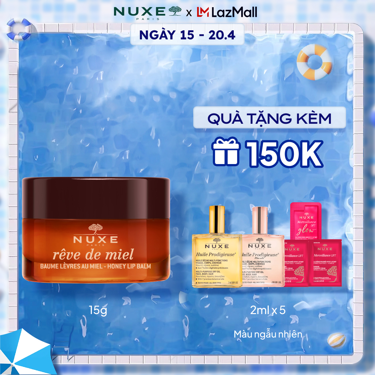 Son dưỡng môi dạng hũ Nuxe Rêve de Miel® 15g