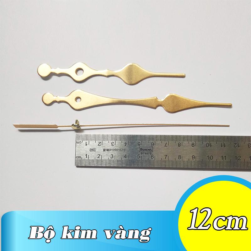 Combo 2 Bộ kim đồng hồ màu vàng ánh 12cm