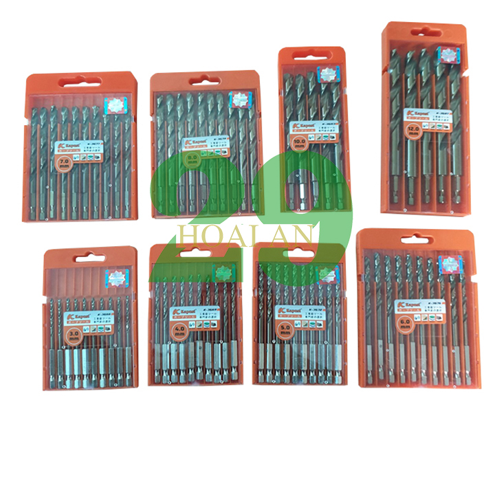 Mũi khoan inox 3mm đến 12mm chuôi lục giác Kapusi Japan Mũi khoan đa năng sắt thép nhôm....