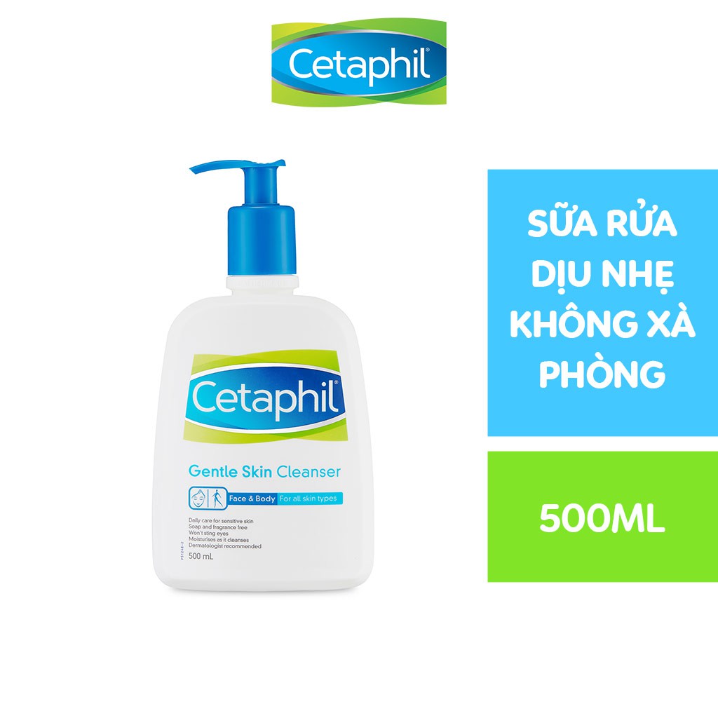 Sữa rửa mặt làm sạch dịu nhẹ Cetaphil Gentle Skin Cleanser 500ml và 125ml
