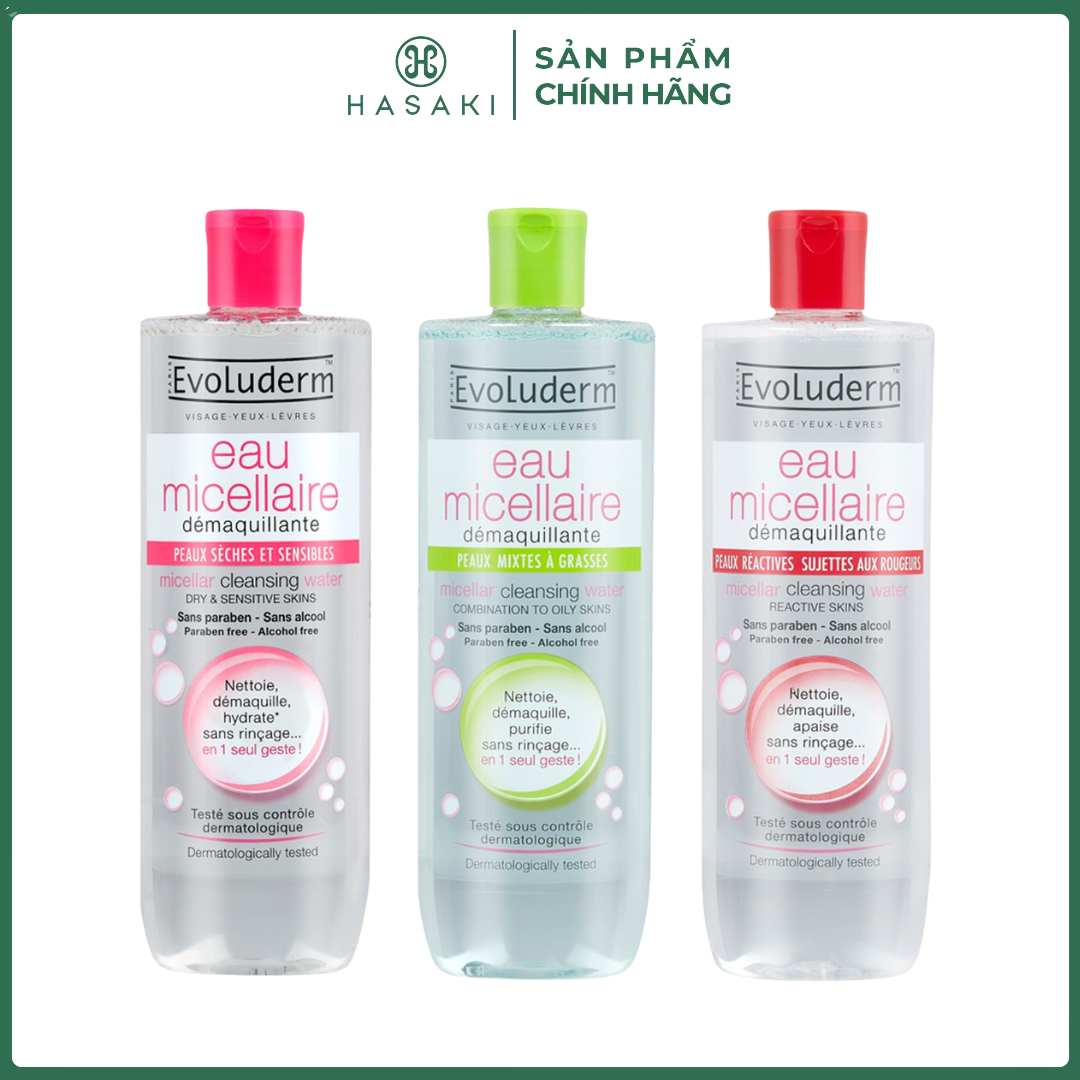 Nước Tẩy Trang Evoluderm Micellar Cleansing Water Hasaki Sản Phẩm Chính Hãng