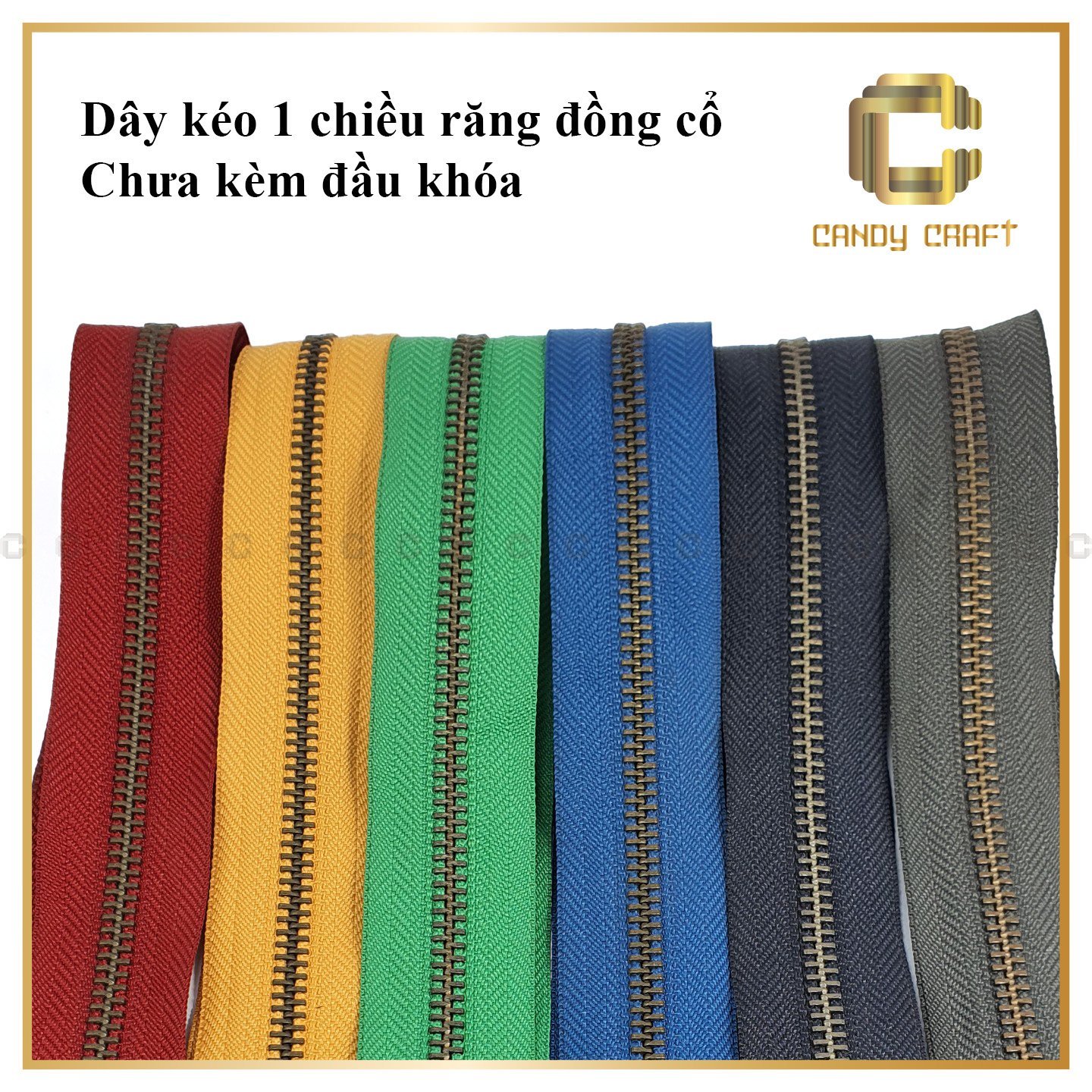 [HCM]Dây kéo răng đồng cổ(chưa kèm đầu khóa) - phụ kiện làm túi xách