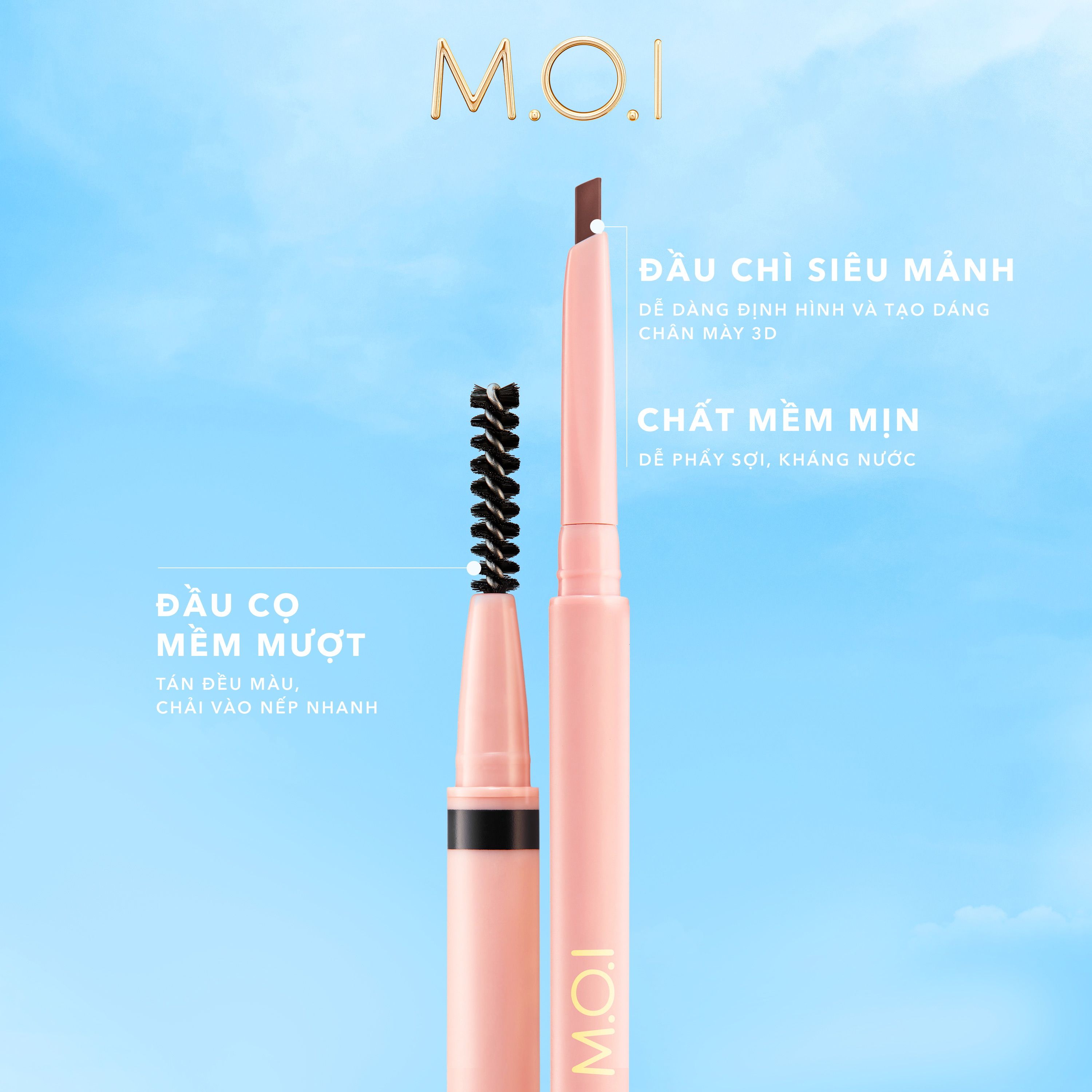 Chì kẻ mày MOI Hồ Ngọc Hà Perfect Shape Eyebrow Pencil 3 màu