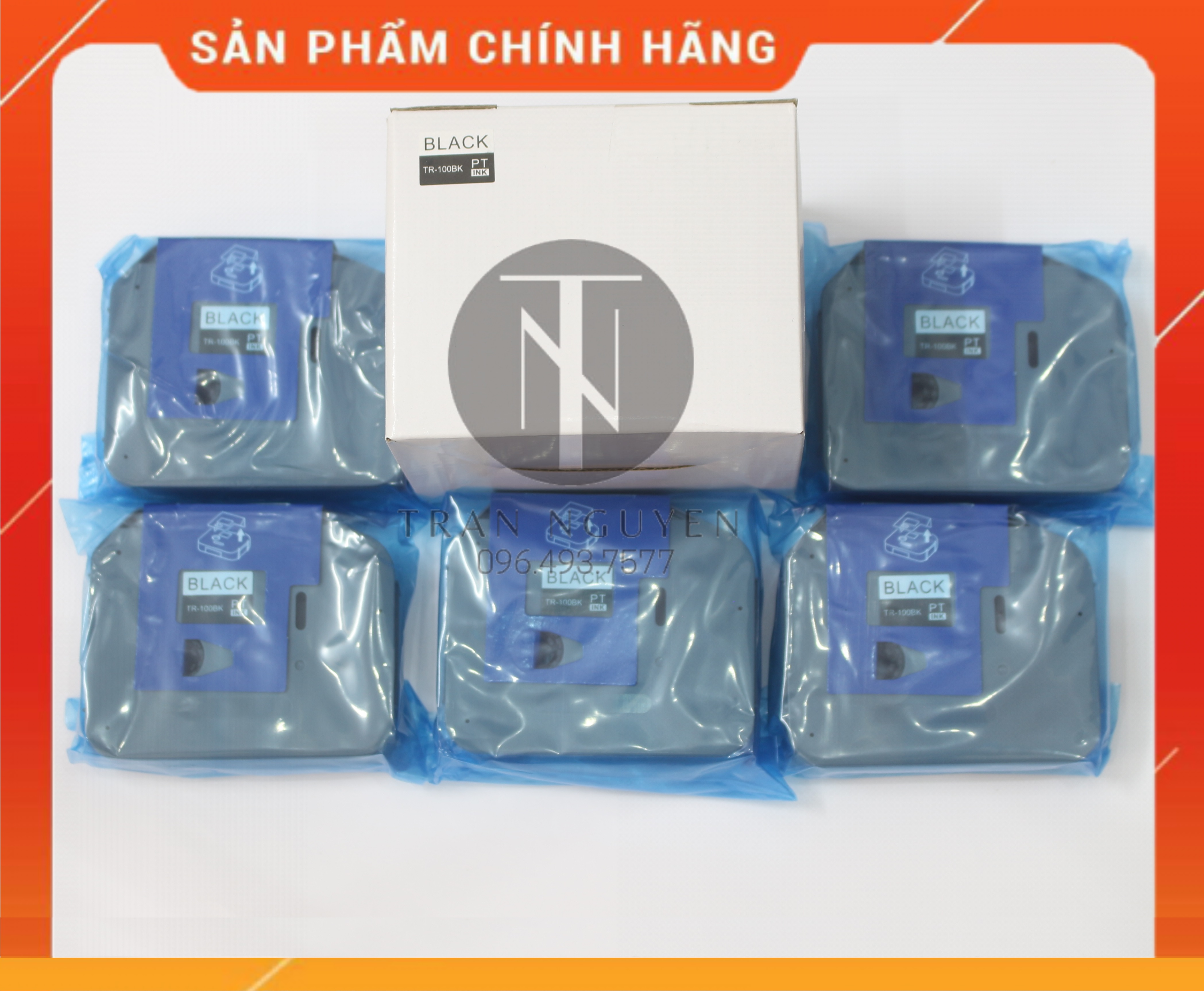 [Combo 5] Băng mực in TR-100BK Dùng cho máy in ống lồng Brother