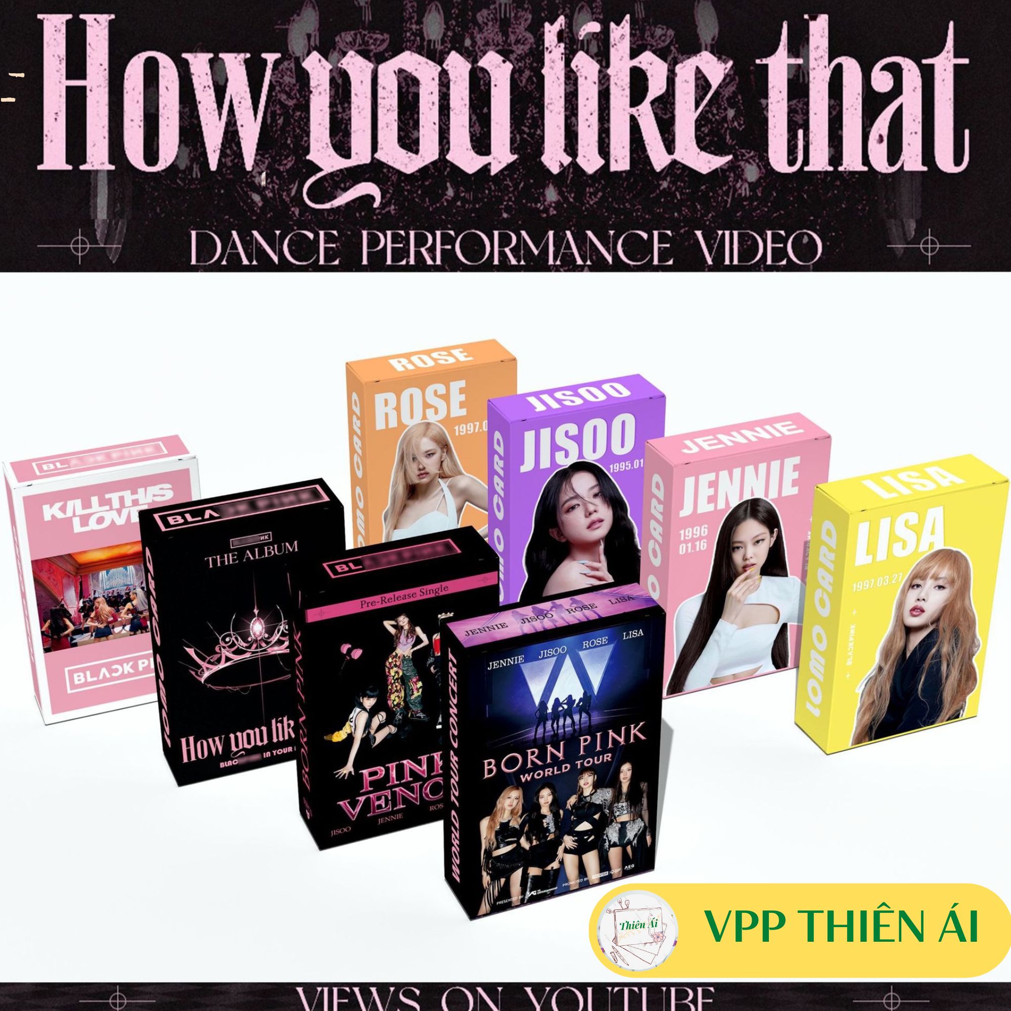[Xả hàng] Bộ sưu tập 55 thẻ ảnh Lomo card BlackPink bo góc, giấy tráng gương chất lượng cao - VPP Th