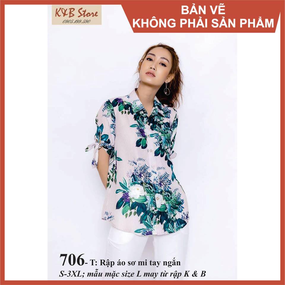 Rập giấy áo sơ mi mã 706