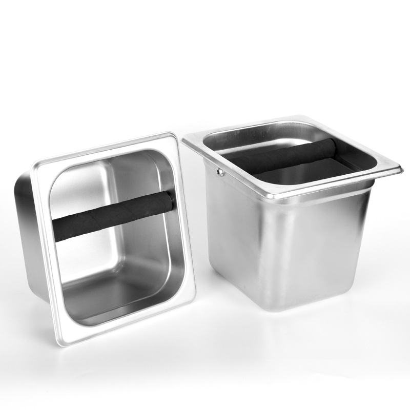 Khay đập bã cà phê - hộp đập bã cà phê - coffee knock box kích thước cao 10~15cm