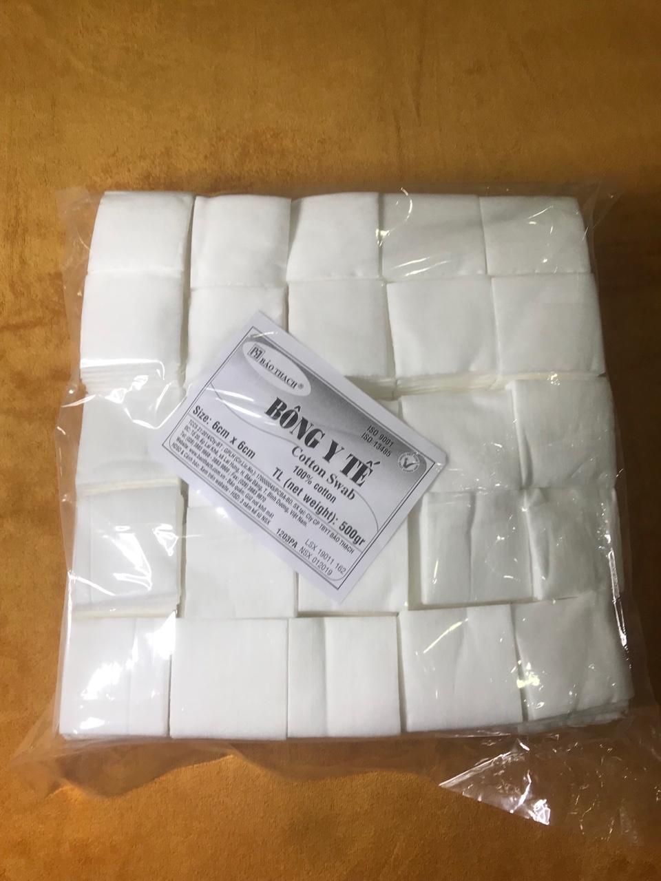 Bông tẩy trang bảo thạch cắt sẵn 1 bịch 500gram
