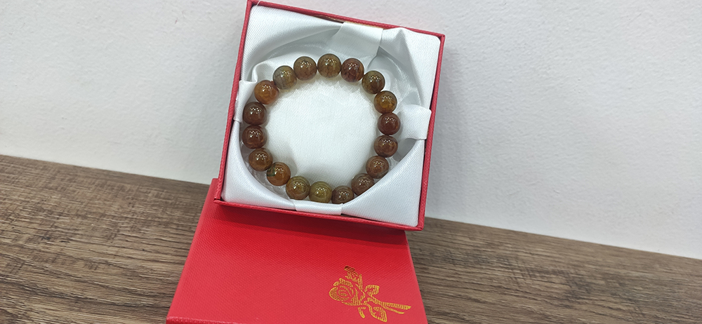 Vòng tay phong thủy mã não nứt 10 ly vòng tay chuỗi hạt đá