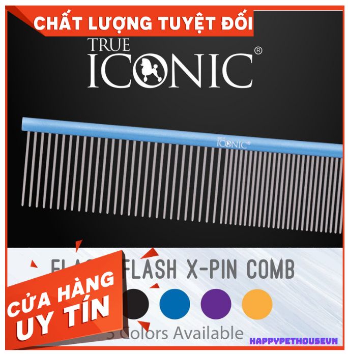 Lược thẳng true iconic chuyên dùng cho grooming spa thú cưng chó mèo
