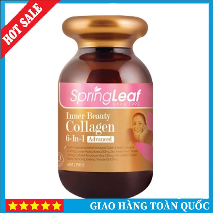 Viên uống Collagen 6 in 1 Spring Leaf Inner Beauty của Úc 180 Viên