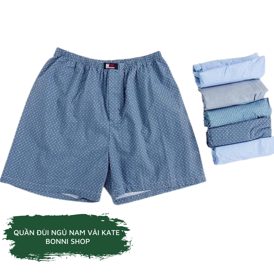 [COMBO 5 ] Quần Đùi Nam Vải Kate Mát Nhẹ Mặc Ngủ Thoáng Mát, Thoải Mái, Mặc Nhà Nhiều Họa Tiết.