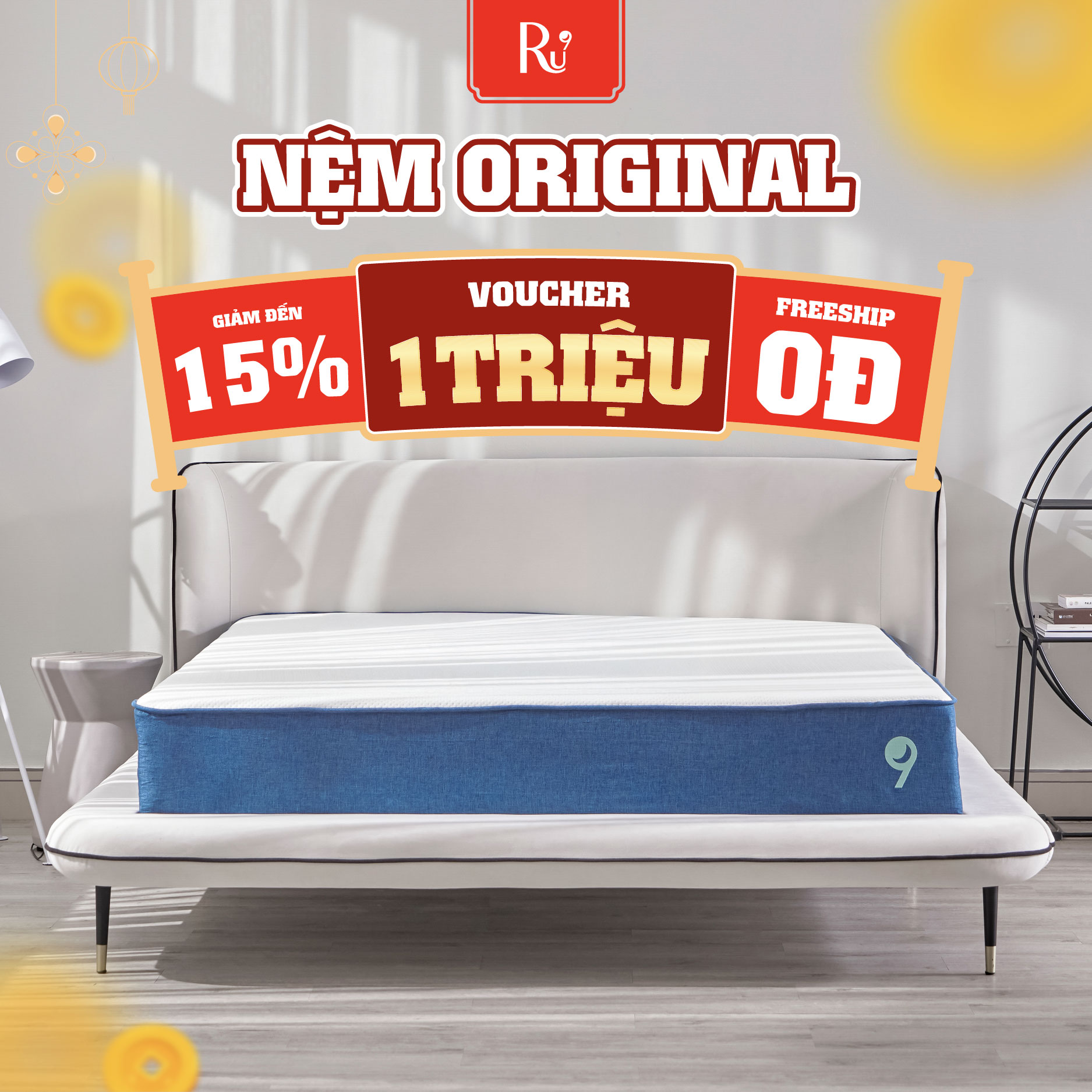 Giảm đến 3 Triệu Nệm Foam Original Ru9 Cao Cấp | Độ Dày 20cm và 25cm | 3 Lớp Foam Nâng Đỡ Cơ Thể | 6 Kích Thước