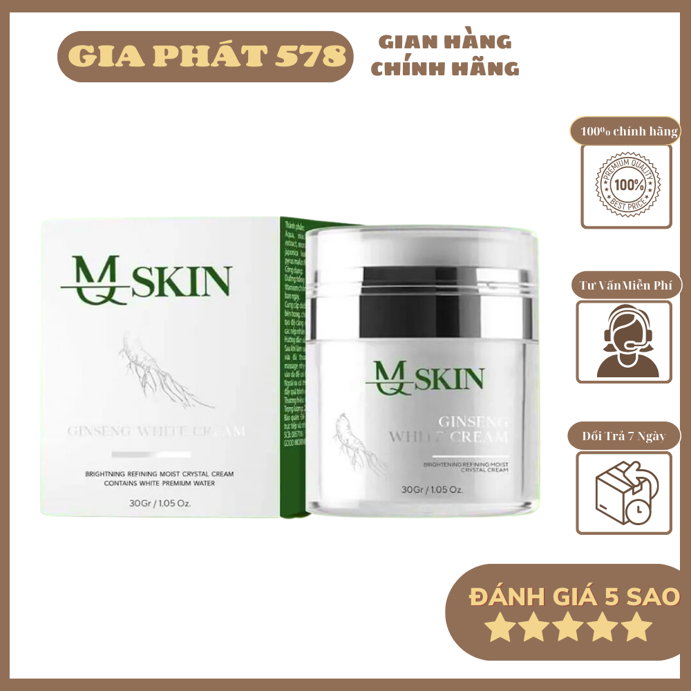 [HCM]KEM FACE NHÂN SÂM MQ SKIN DƯỠNG DA GIẢM NÁM - TRẮNG SÁNG MỊN MÀNG