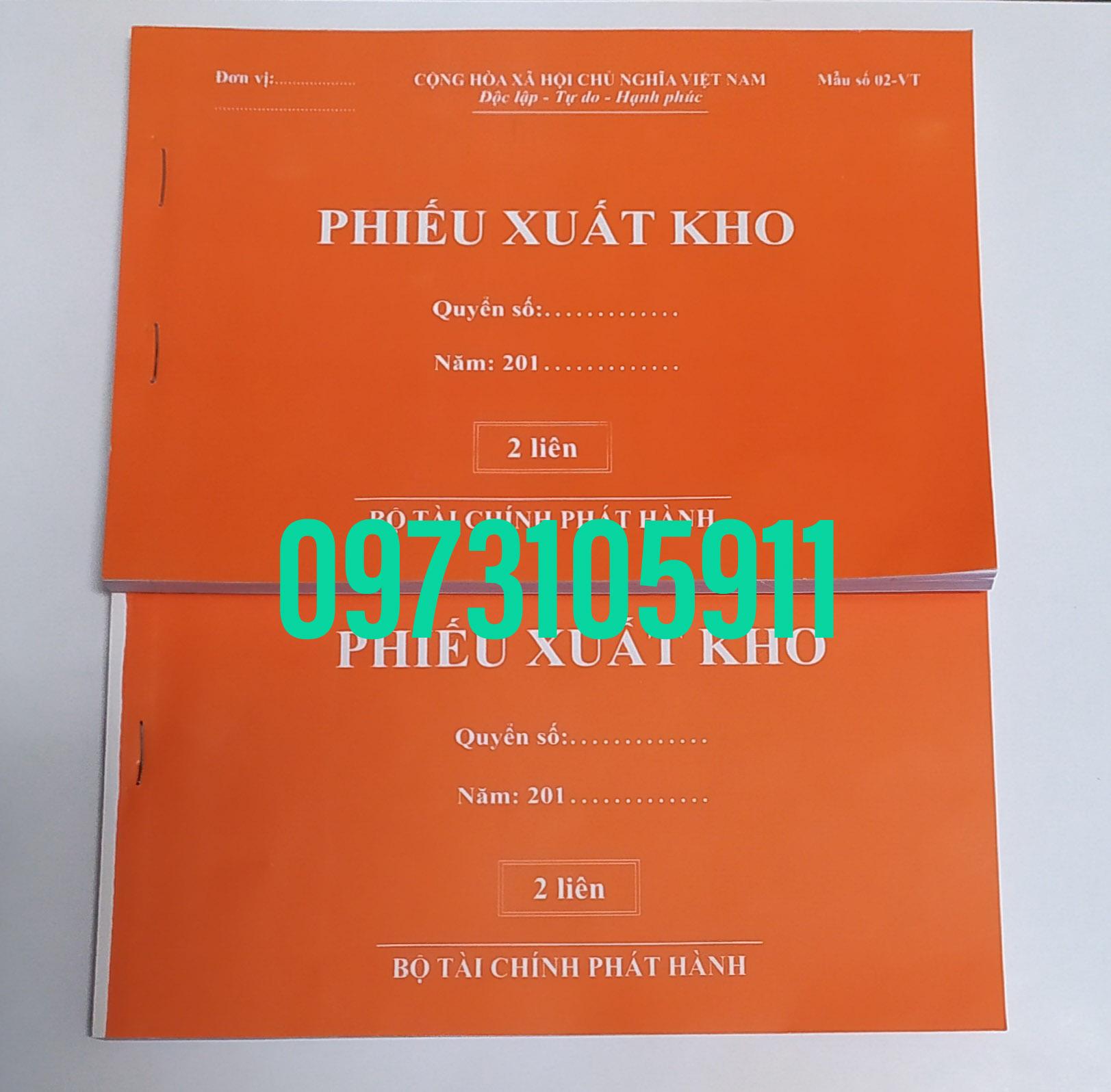 Combo 5 quyển phiếu xuất kho 2 liên khổ A5