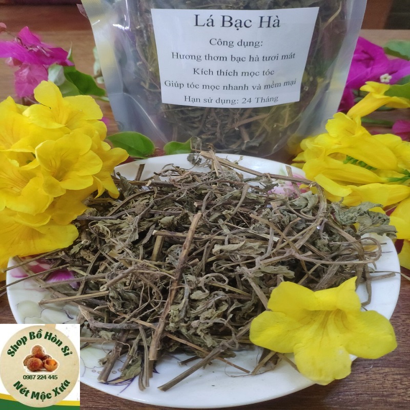 Lá bạc hà gội đầu 100g