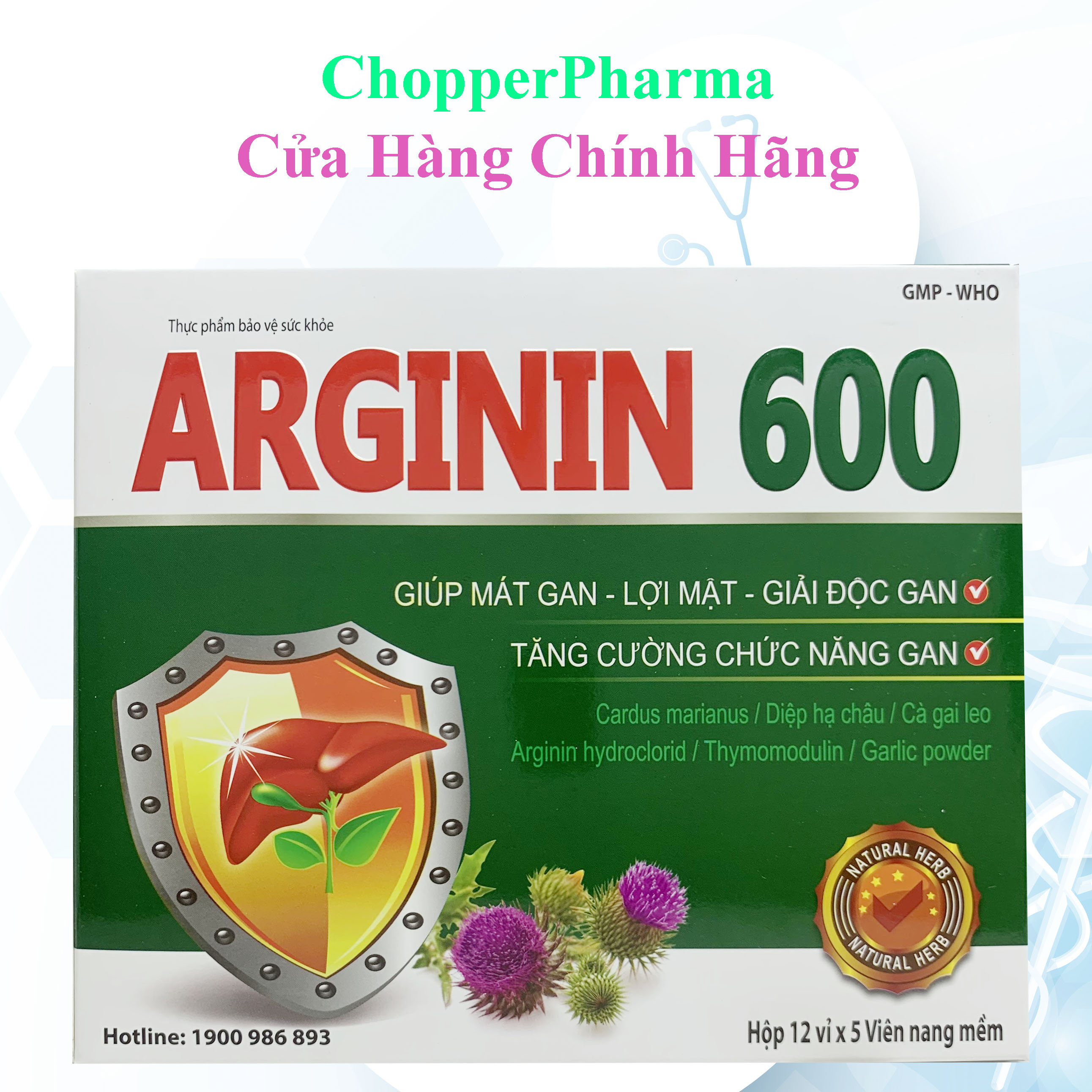 Combo 5 Hộp - Arginin 600 Tăng Cường Chức Năng Gan