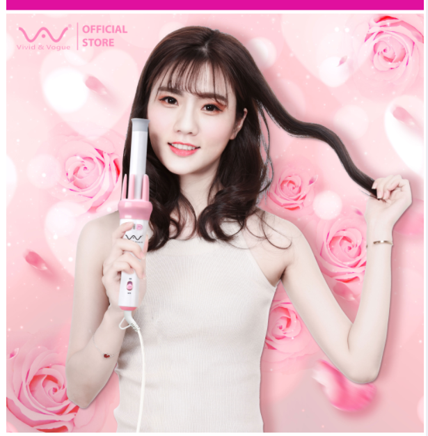 Máy Uốn Tóc Tự Động 360 VIVID&VOGUE Chính Hãng - VAV022B - uốn tóc tự động bảo vệ tóc, bảo hành 12 tháng 1 đổi 1