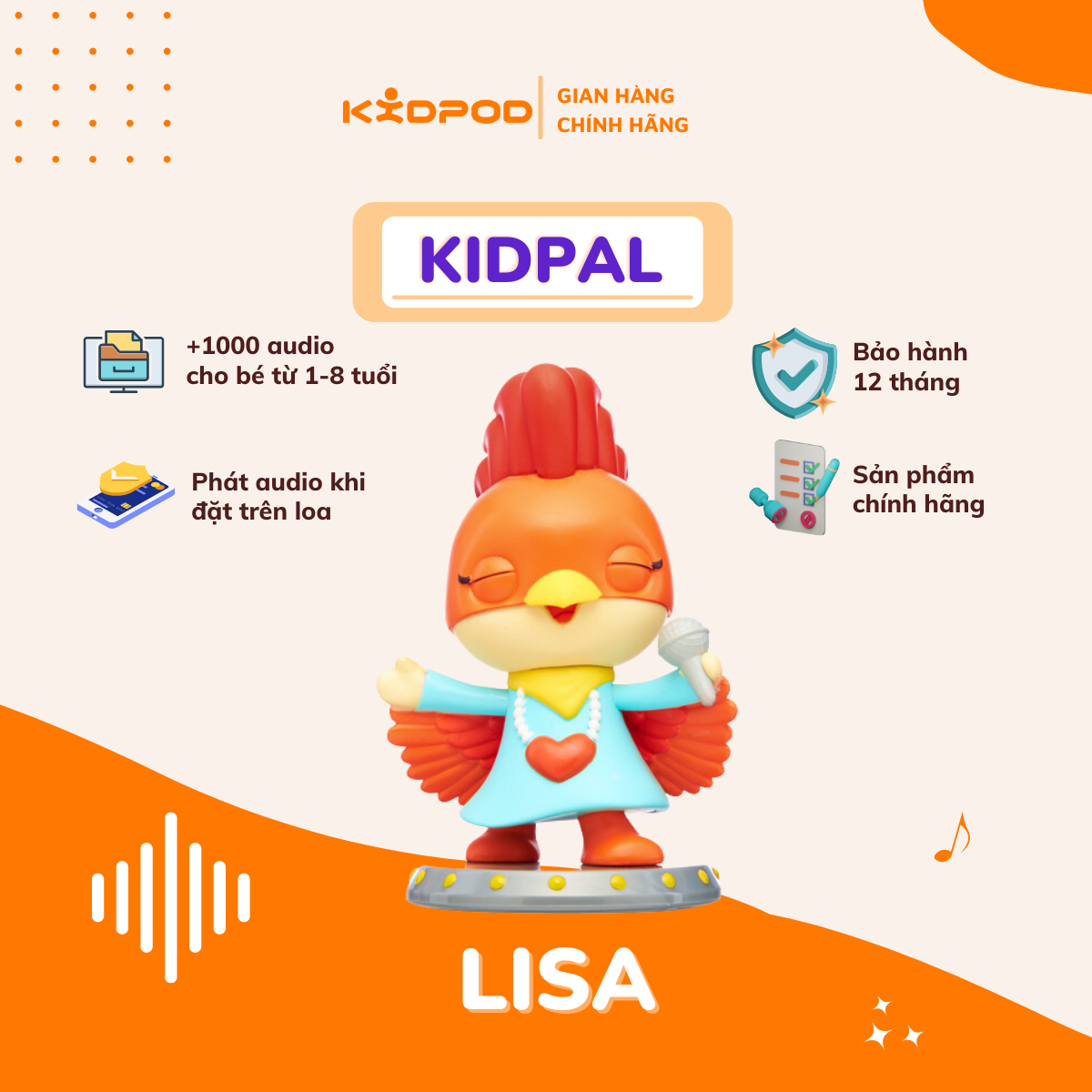 Kidpod - nhân vật âm thanh kể chuyện trẻ em - lisa