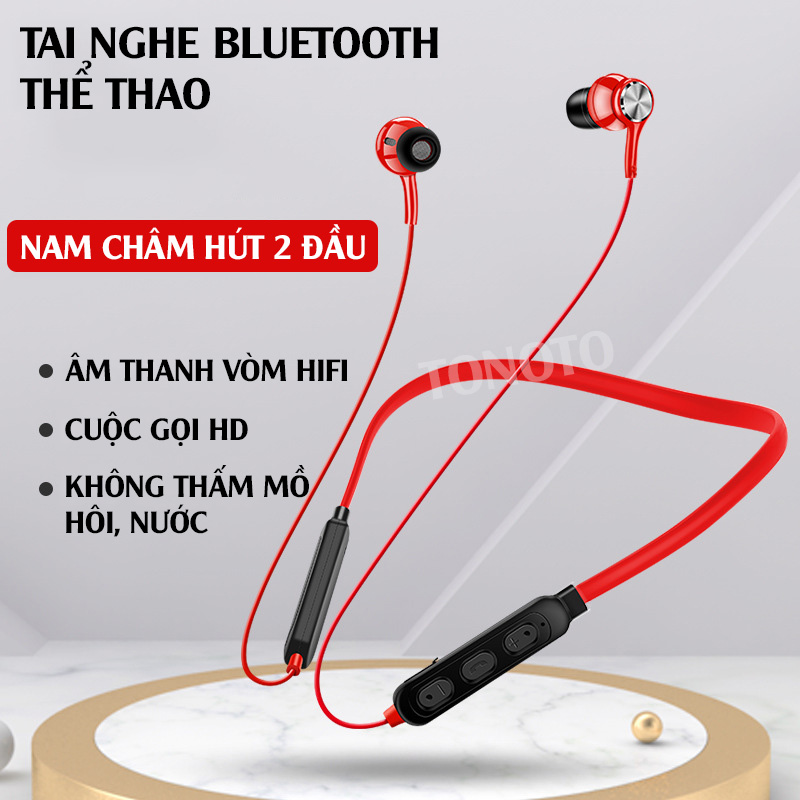 [ HOT] Tai nghe bluetooth đeo cổ G03, tai nghe thể thao chống nước, tai nghe thông minh có nam châm hút 2 đầu - Tai nghe nhét không dây, tai nghe chống nước, chống mồ hôi, tai nghe bluetooth  HIFI.