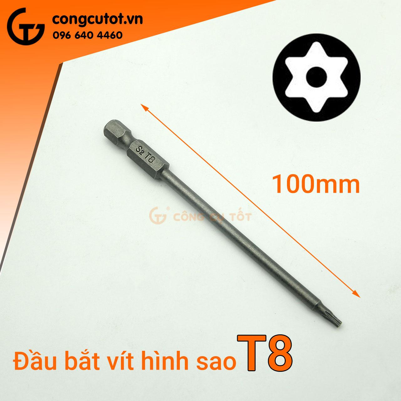 Đầu bắt vít hình sao dài 100mm