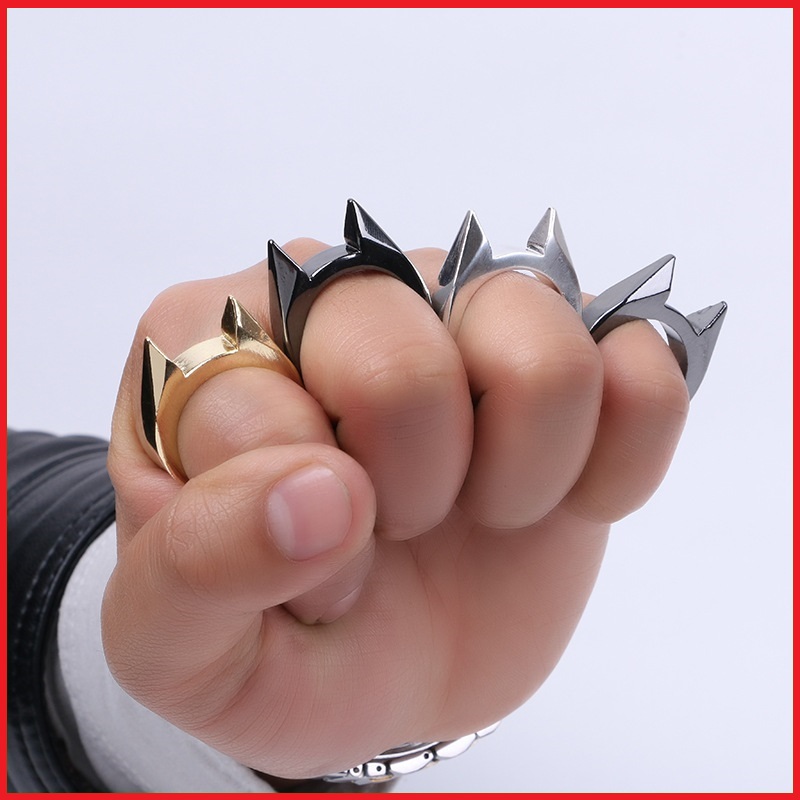 Nhẫn titan nam nữ tai mèo LEI213 độc đáo chống gỉ 36 tháng