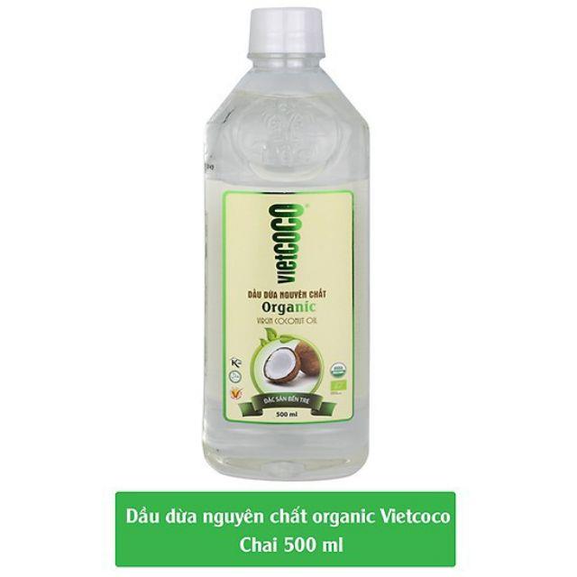 Dầu dừa nguyên chất Organic 500ml Việt coco