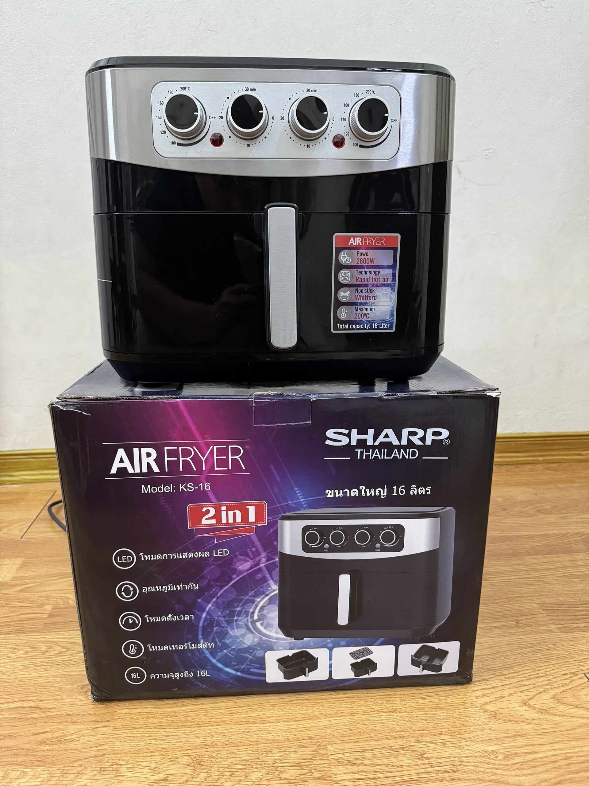 Nồi chiên sharp 16l