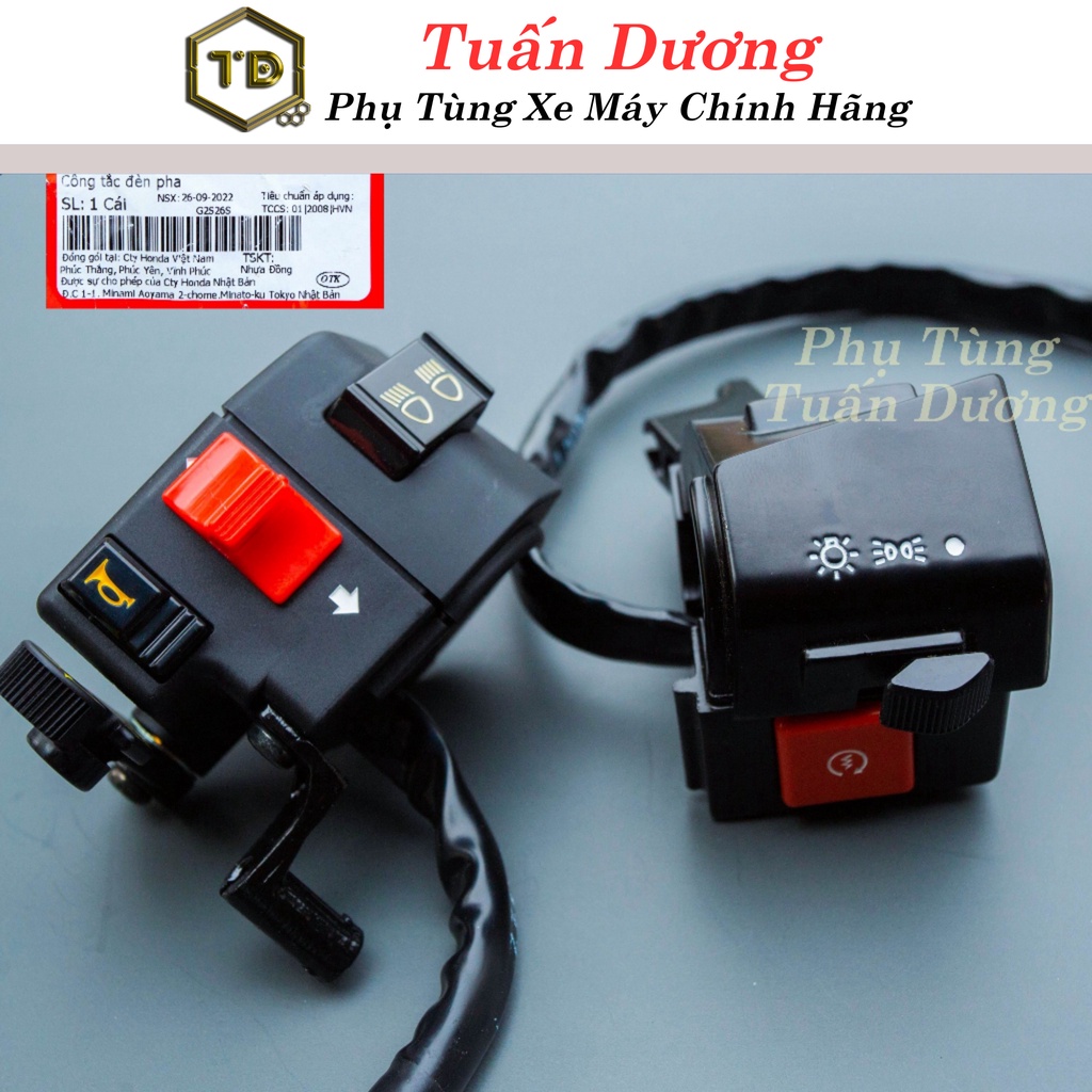 Cụm công tắc lắp xe dream việt hàng zin - bộ điều khiển supper dream hàng xịn lắp dream việt, dream thái