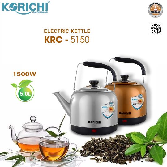 Ấm Đun Nước Siêu Tốc Korichi 5L -KRC5150- Công suất 1500W