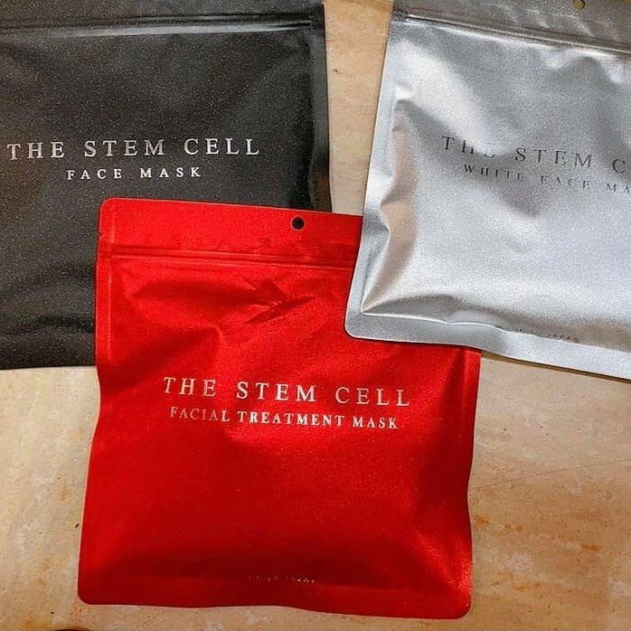 Mặt nạ the stem cell face mask nhật bản 30 miếng đỏ/đen/trắng bạc