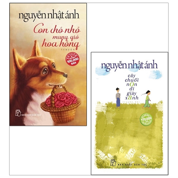 Fahasa - combo fahasa (cây chuối non đi giày xanh + con chó nhỏ mang giỏ hoa hồng)