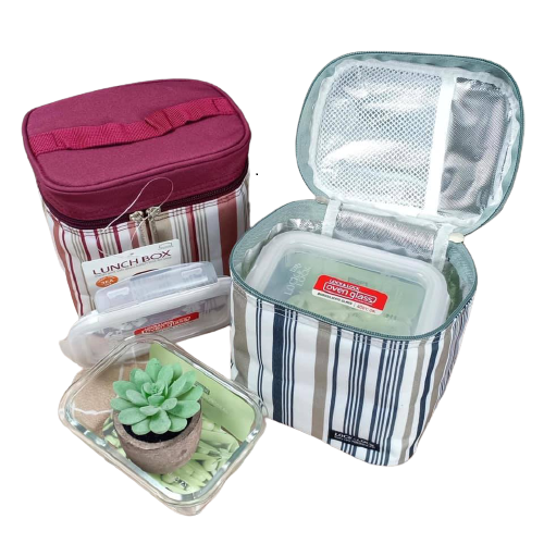 Bộ hộp cơm thủy tinh kèm túi giữ nhiệt  LOCK&LOCK LLG422S3 (3x380ml)