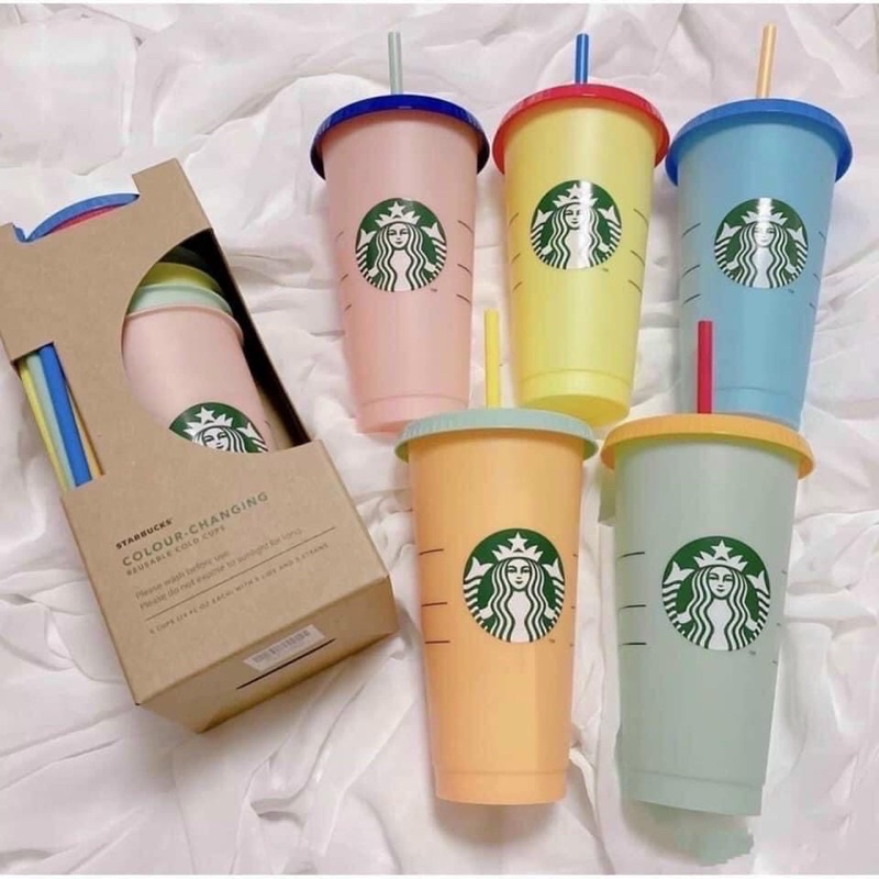 Sét 5 cốc - ly đổi màu starbuck siêu hót hít