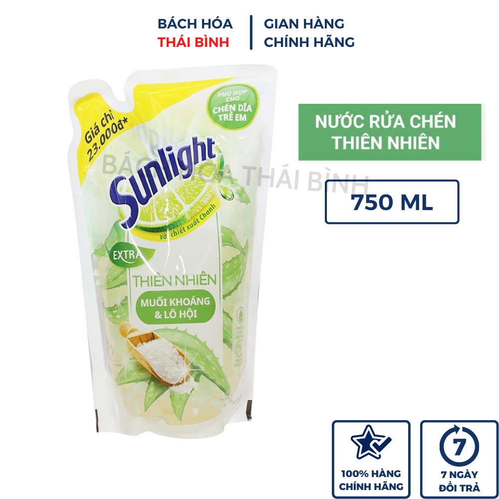 Nước Rửa chén,Rửa bát Sunlight thiên nhiên túi 750ml
