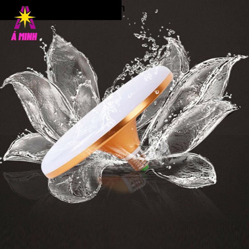 Bóng đèn led hình đĩa bay ánh sáng trắng 18w 24w 36w 50w đuôi đèn e27 màu vàng kim