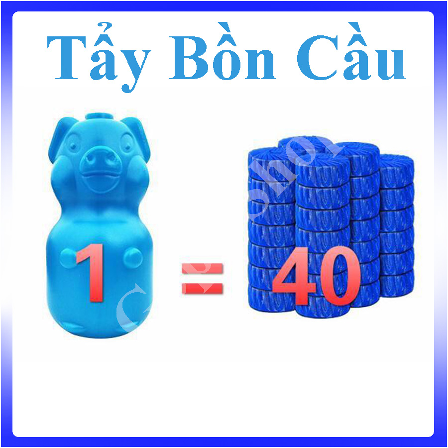 ⚡freeship⚡ tẩy bồn cầu hình con lợn