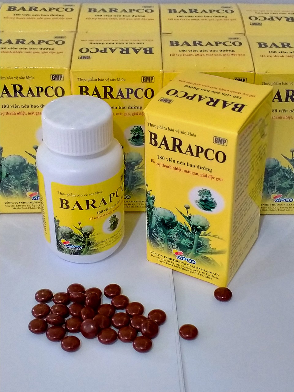 VIÊN GIẢI ĐỘC GAN BARAPCO LỌ 180 VIÊN DÙNG CHO NGƯỜI BỊ MỤN NHỌT,NGỨA,MỀ ĐAY,VÀNG DA,GIÚP THÔNG TIỂU,NHUẬN TRƯỜNG