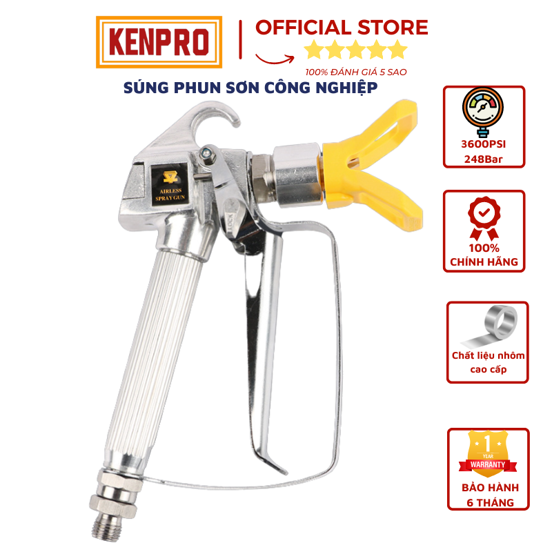 Súng phun sơn công nghiệp dành cho các loại máy phun sơn tường phun sơn nước hàng chất lượng