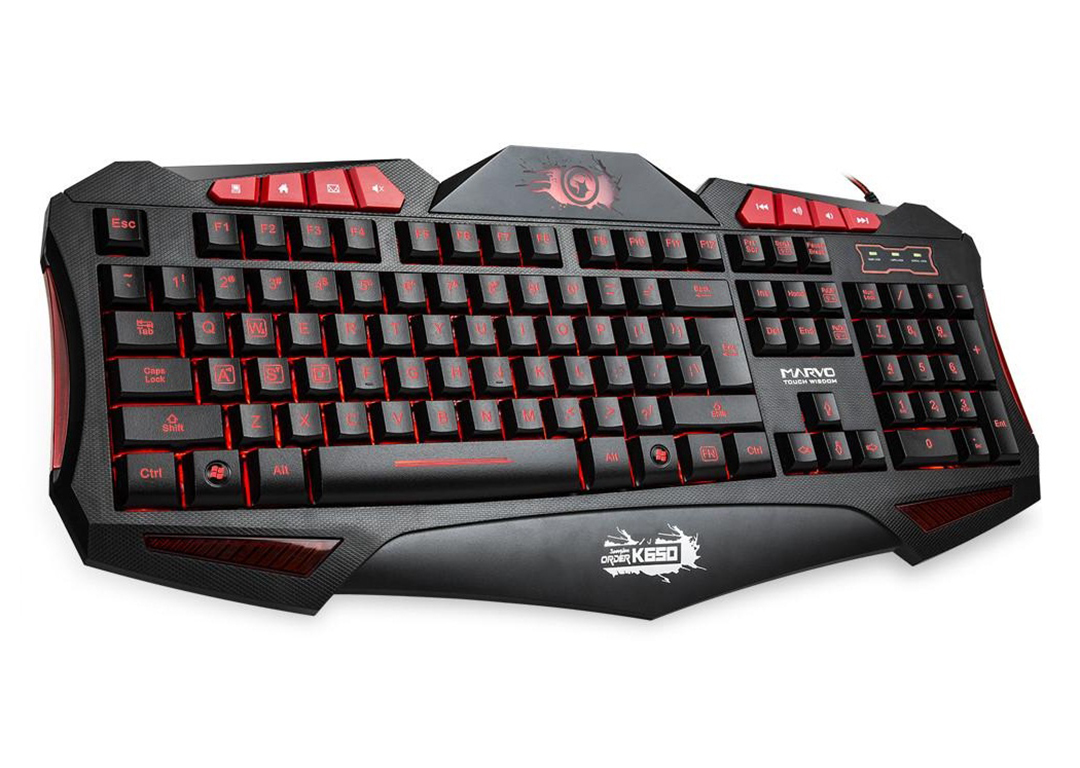 Bàn phím chuyên game cao cấp marvo k650 có đèn led