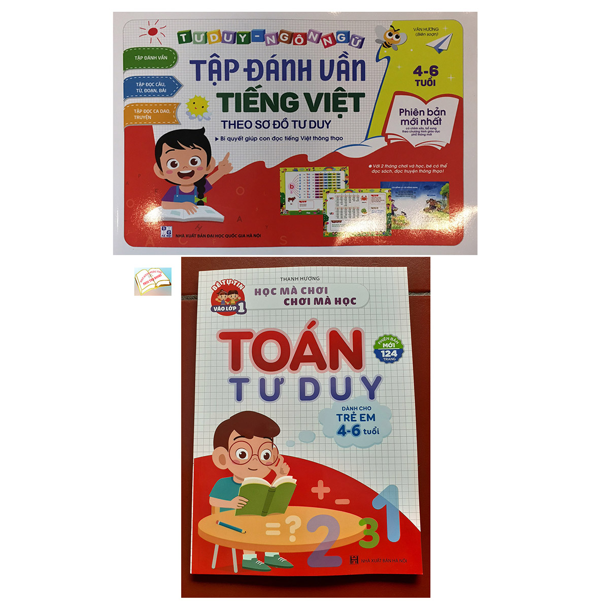 Combo Sách- Hành Trang Cho Bé Vào Lớp 1 - Toán Tư Duy Dành Cho Trẻ 4-6 Tuổi + Tập Đánh Vần Tiếng Việt (2 Cuốn)