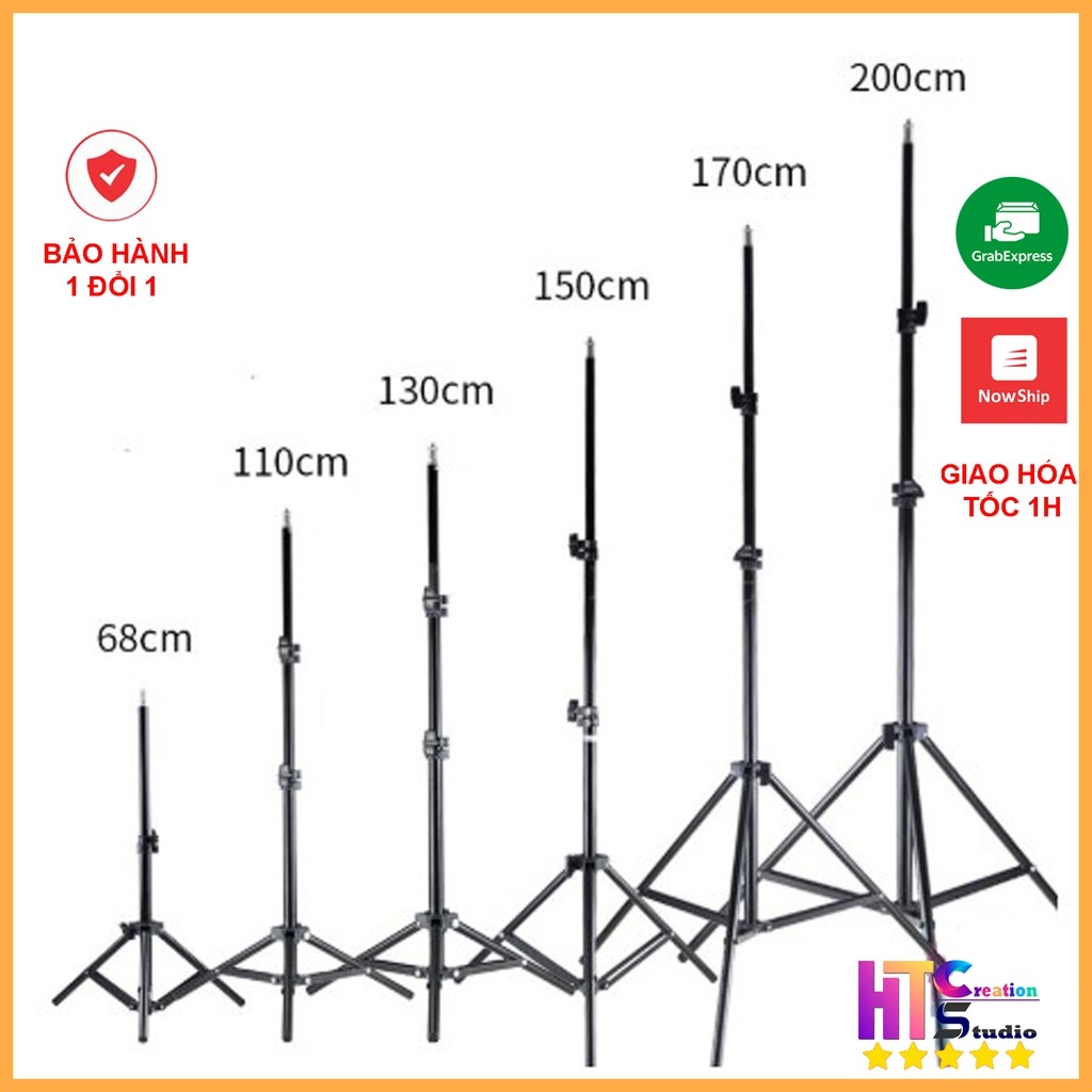 Chân máy ảnh㍿┅☸ Chân Đèn Studio Chân Đèn Flash Cho Chụp Ảnh Quay Phim Chân Đèn Livestream. Tặng kèm 1 kẹp điện thoại 55-85mm