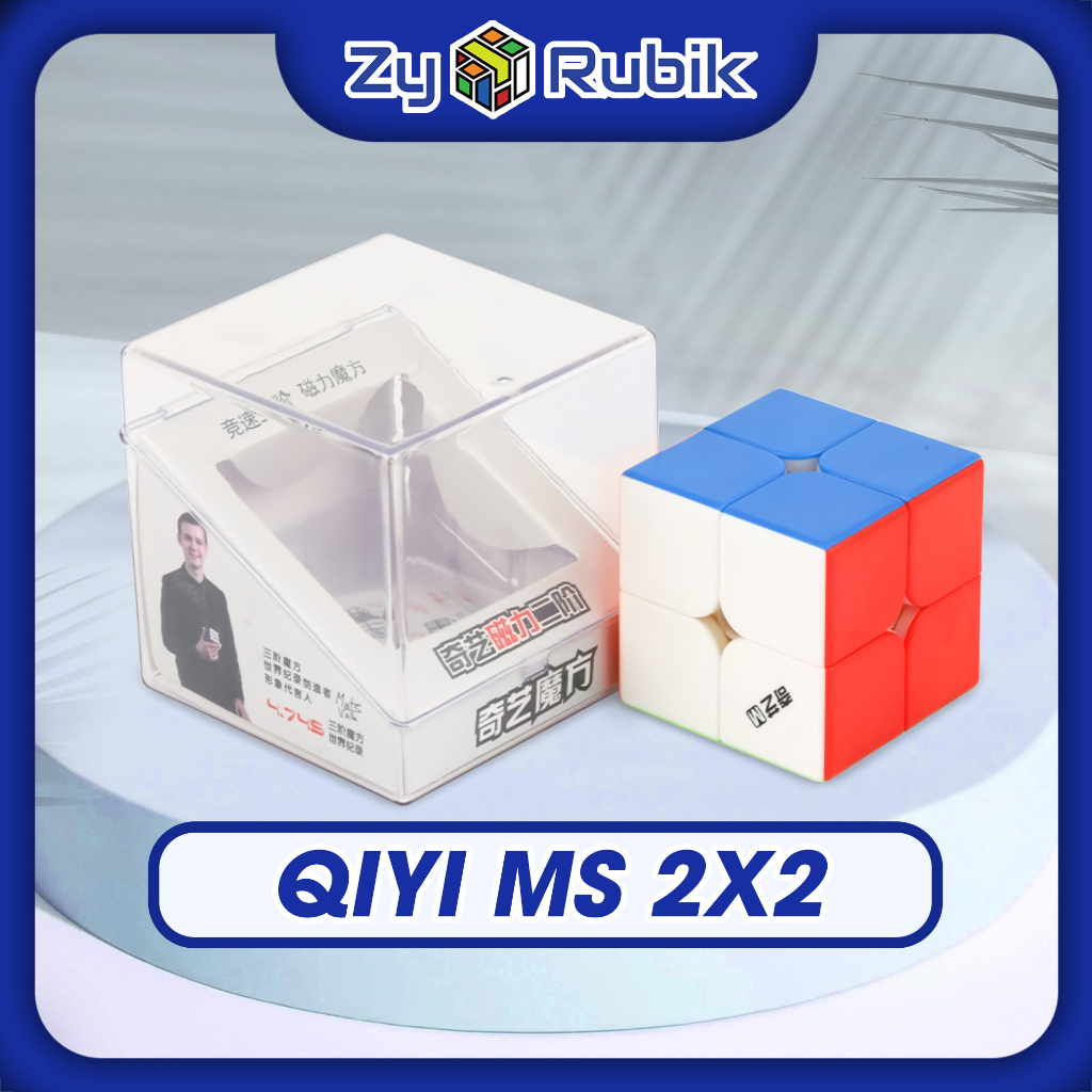 Rubik 2x2 qiyi ms magnetic 2020 stickerless có nam châm - rubik nam châm 2x2 qiyi ms 2020 không viền - zyo rubik