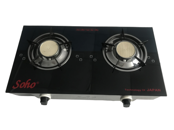 Bếp gas hồng ngoại Soho (65HG) toàn thân inox, thân bếp cao,Pano mặt bếp dập đứng rất đẳng cấp, tặng thêm bộ dao kéo 5 món tiết kiệm gas đến 30%