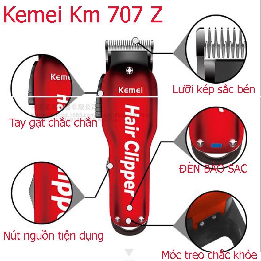 Tăng đơ, Tông đơ cắt tóc chuyên nghiệp kemei 707Z