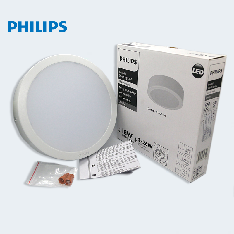 Đèn led tròn lắp nổi 200mm 18w philips