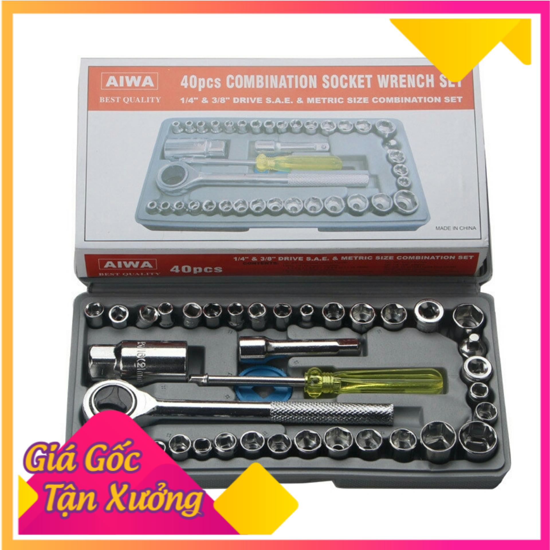 [ Hot Sale ] Bộ đồ nghề cờ lê kết hợp 40 món AiWa đa năng H3C Store