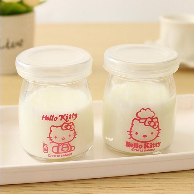 Hũ làm sữa chua thủy tinh, trữ sữa cho bé, đựng đồ ăn dặm các kiểu con đà điểu ( hộp 12 hũ )
