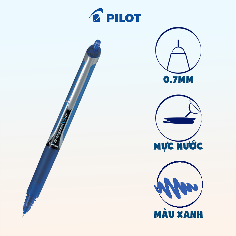 Bút mực nước pilot hi-techpoint bxrt-v7-l mực xanh/ đỏ/ đen