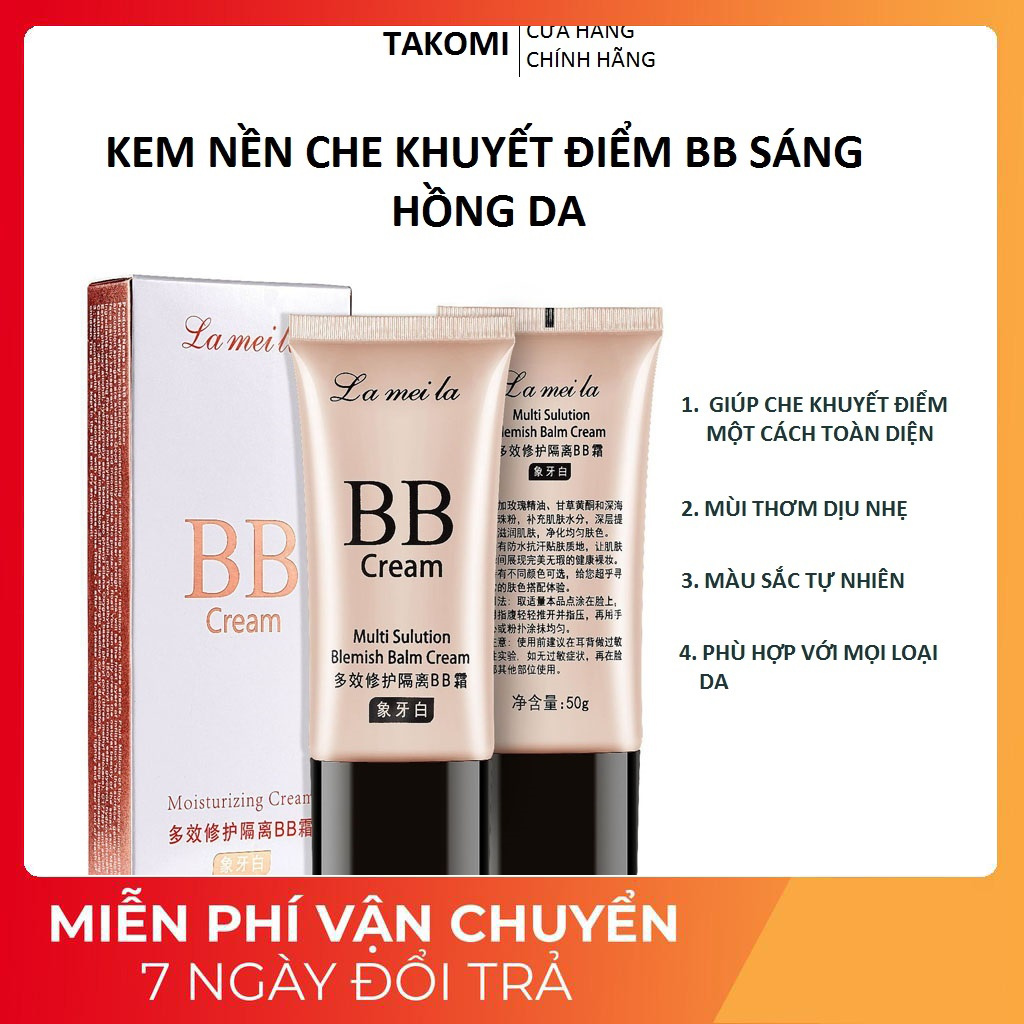 Kem Nền BB Lameila Che Khuyết Điểm Trắng Sáng Da Kem Che Khuyết Điểm Kem Nền Kem BB nội địa Trung KNL01